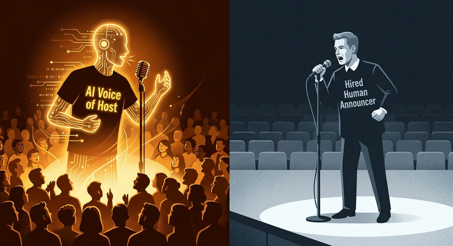 Voice Clone the Host... Don’t Hire the Announcer